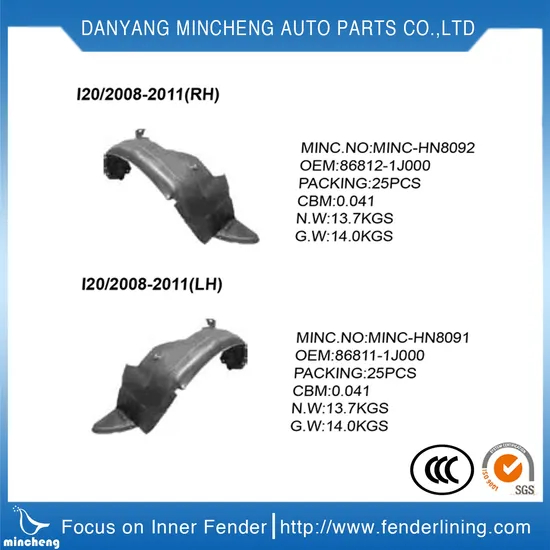 Inner Fender Rubber Liner for Hyundai