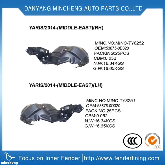 Wheel Housing Liner / Inner Fender Scirocco 2009 - 2015 1K8 801 971 B / 972