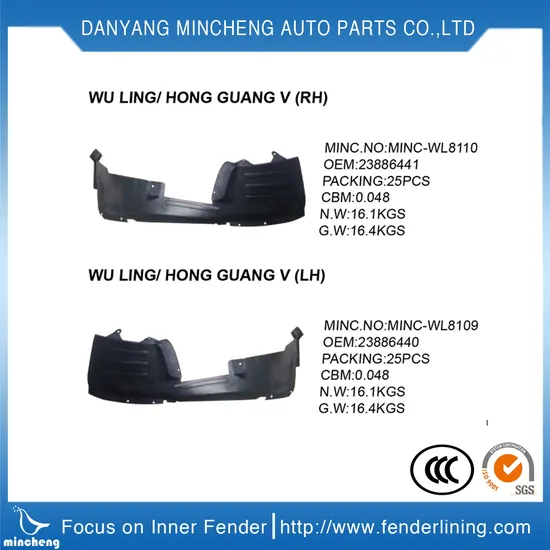 for Accord 2008 Front Inner Fender Splash Shield Liner