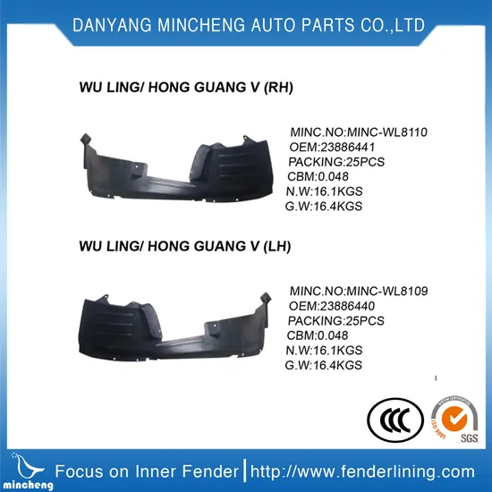 for Accord 2008 Front Inner Fender Splash Shield Liner