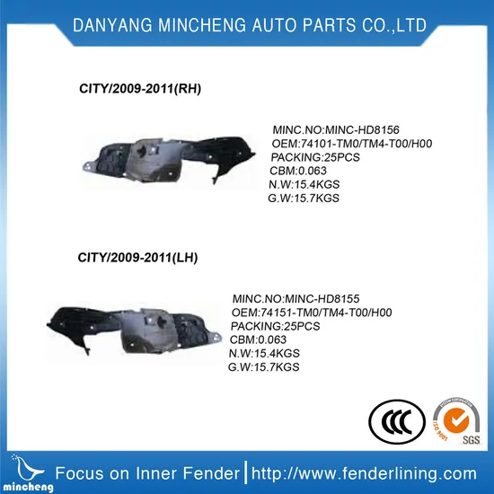 High Quality Inner Fender Rubber 74151-Sda-A00 for Honda′ Saccord