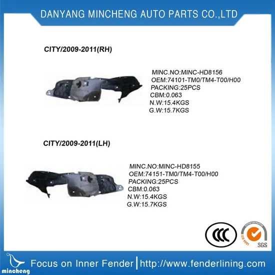 High Quality Inner Fender Rubber 74151-Sda-A00 for Honda′ Saccord
