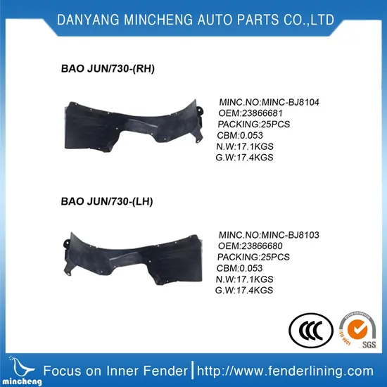 Auto Parts Front Right Inner Fender Liner 5512401K80 for Great Wall