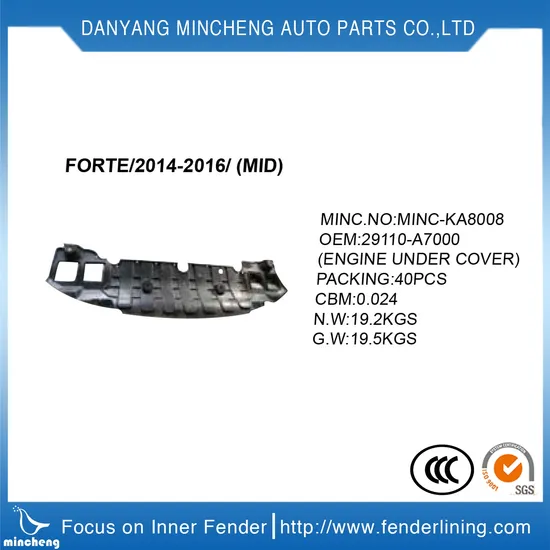 Fender Liner for Toyota Corolla Zre15# 65638-02060 Car Auto Parts