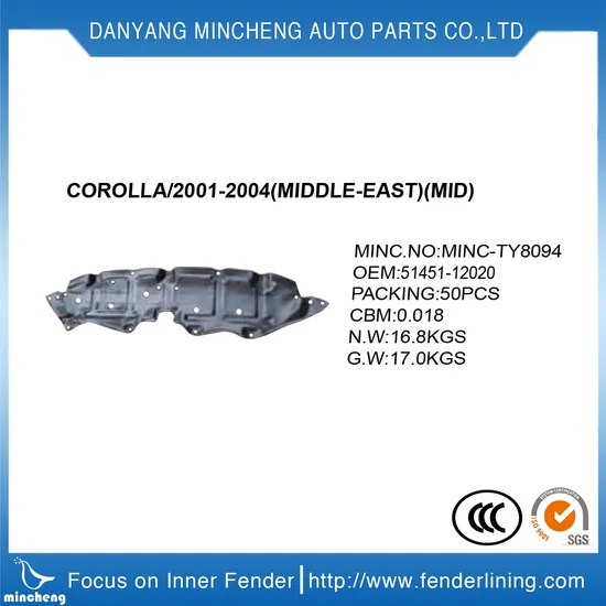 Car Fender Liner for Accent 2011 OEM 86811-1r000
