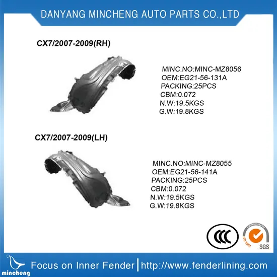 Body Parts Rear Inner Fender /Inner Liner/ Mudguard for Mazda 6 2008 Model Gv7d-