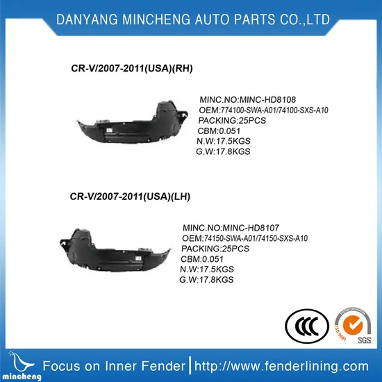 74101-Ta0-A01 74151-Ta0-A01 Inner Fender Rubber Liner for Japanese