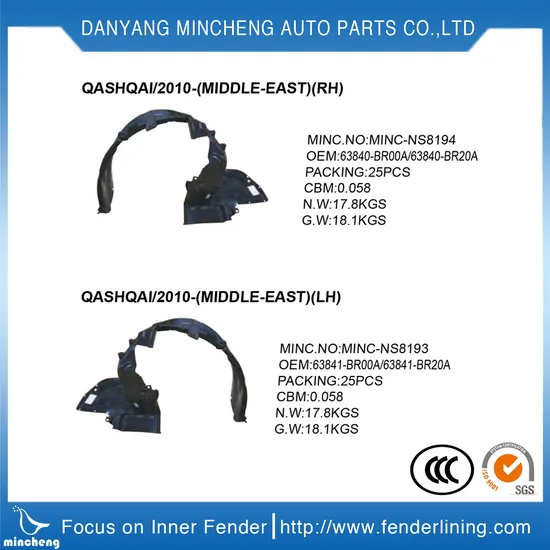 Fender Liner for Hyundai Starex 08- L 86810-4h000 R 86820-