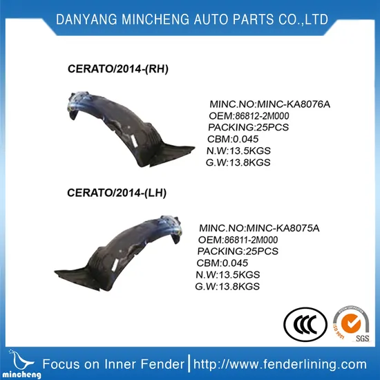 Rear Left Fender Liner 51717059381 for B M W E90